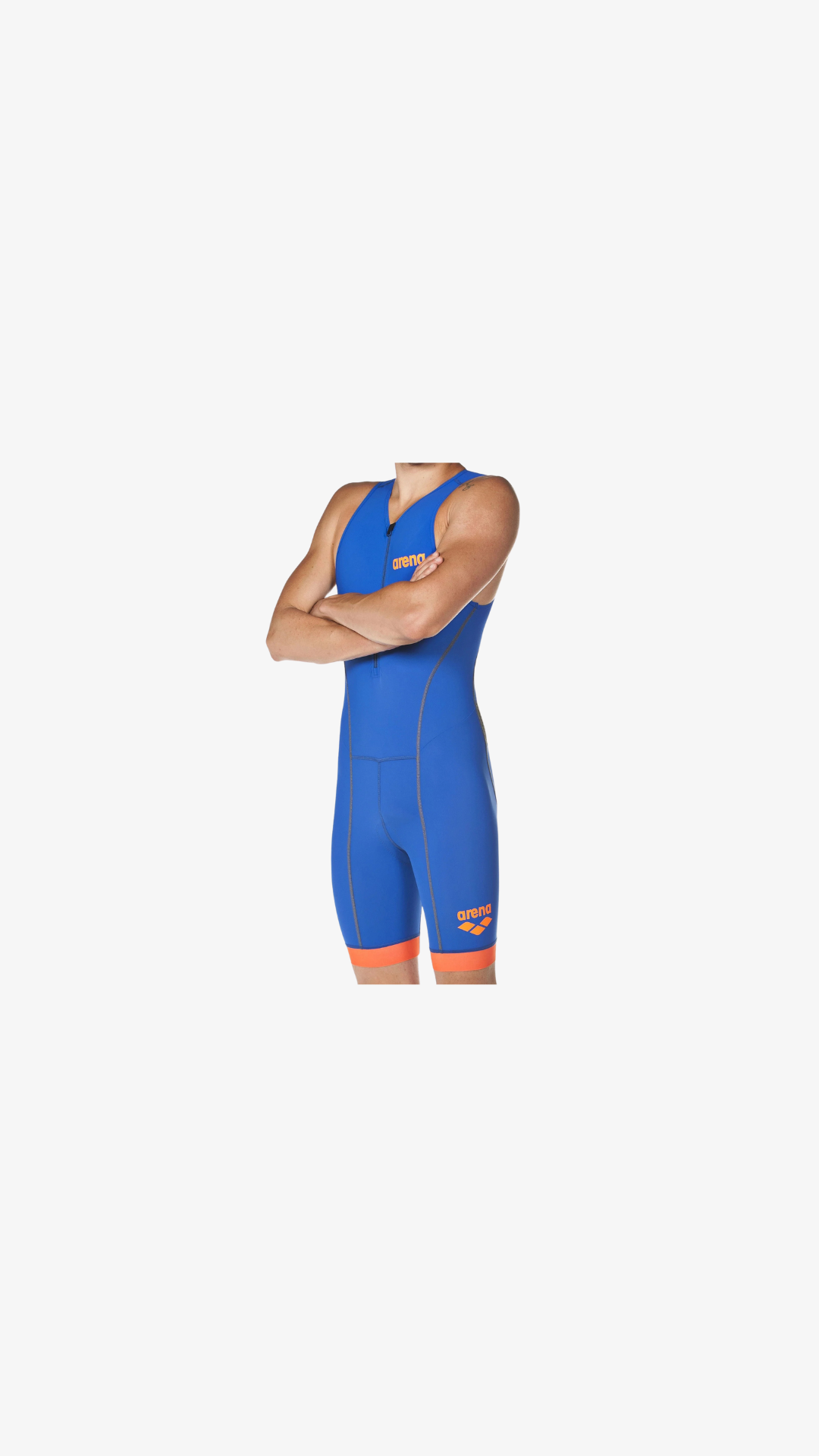 M TRISUIT ST REAR ZIP ROYAL ORANGE