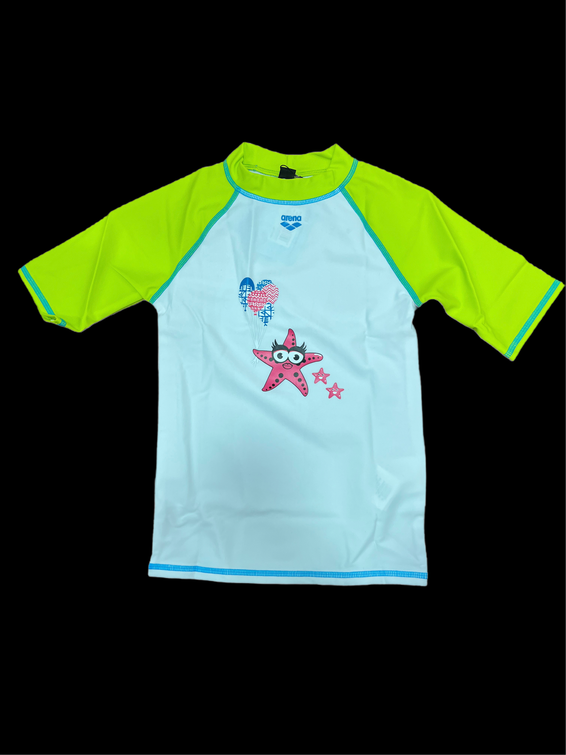 Polera arena UV tribe kids t shirt white soft green