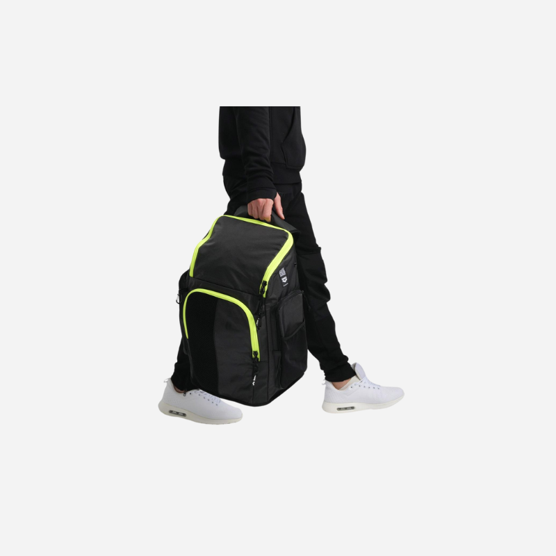 MOCHILA SPIKY NEGRA CON VERDE  45 LT