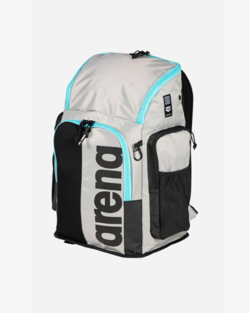 MOCHILA ARENA SPIKY 45 LITRO GRIS CON CIERRES  CELESTE