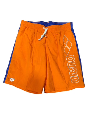Traje baño bermuda fundamentals panels mango royal white