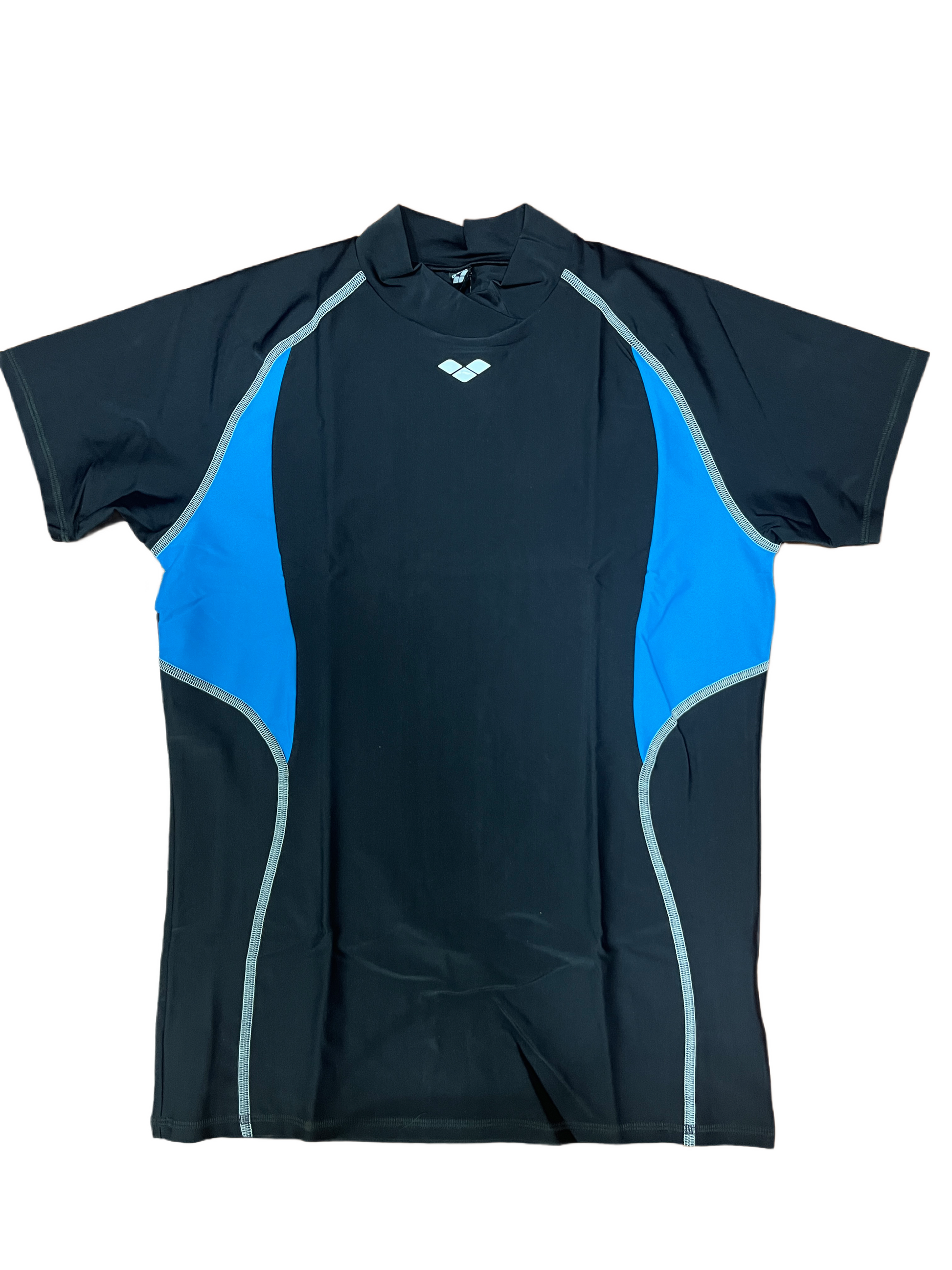 Polera arena UV woman y shirt black tuquoise