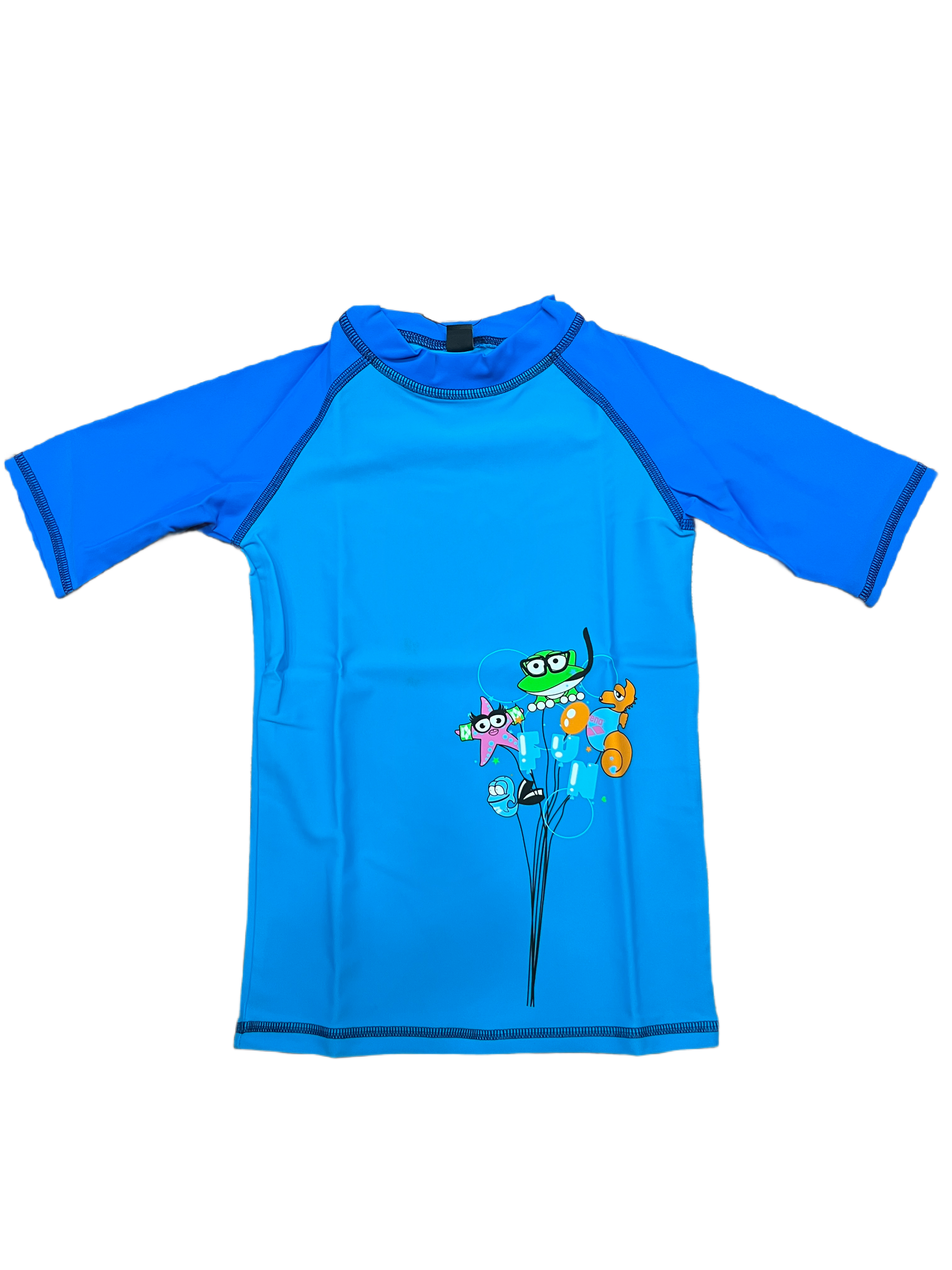Polera UV arena boy s/s tee turquoise pix blue