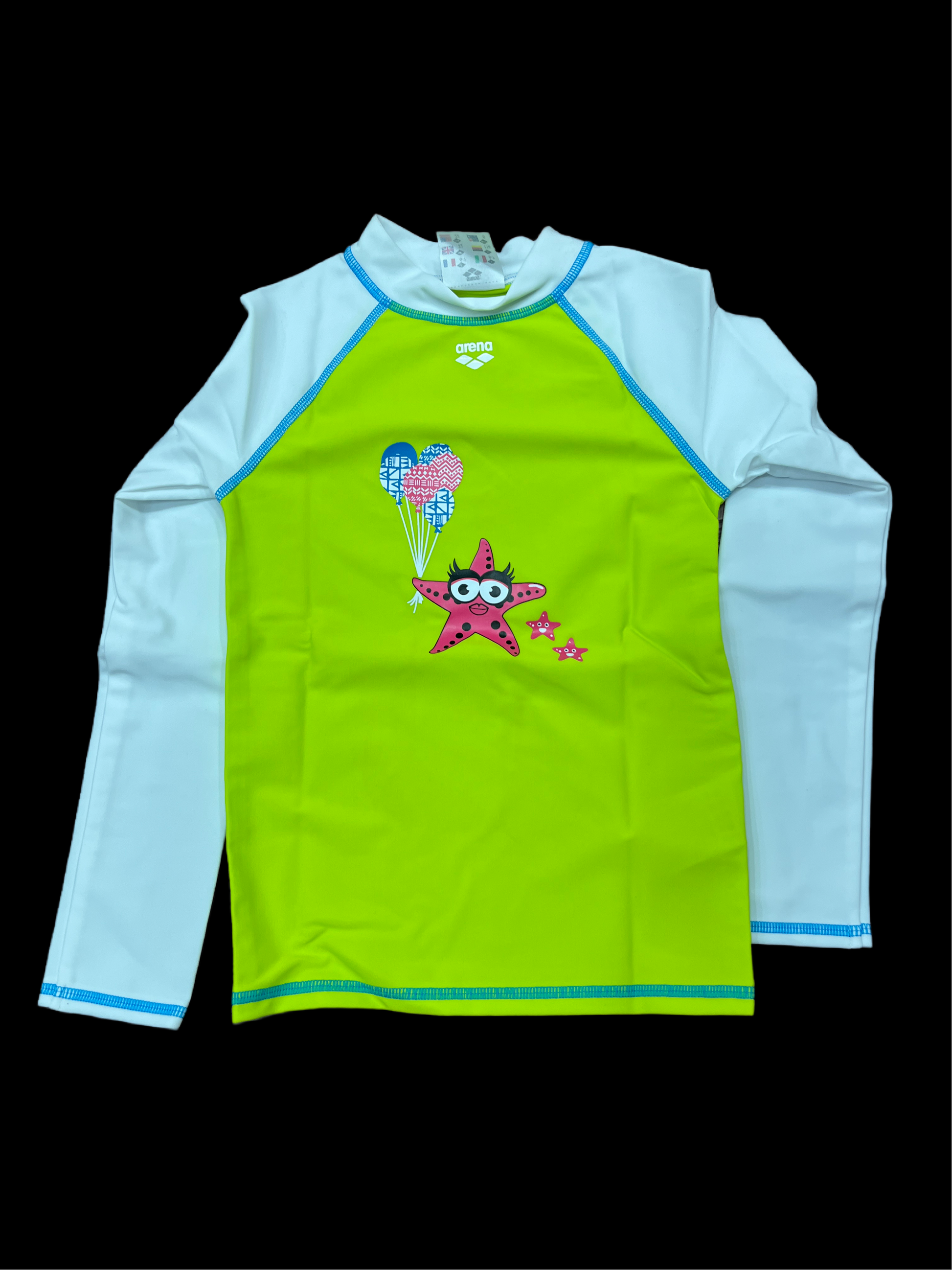 Polera arena UV tribe kids soft green white