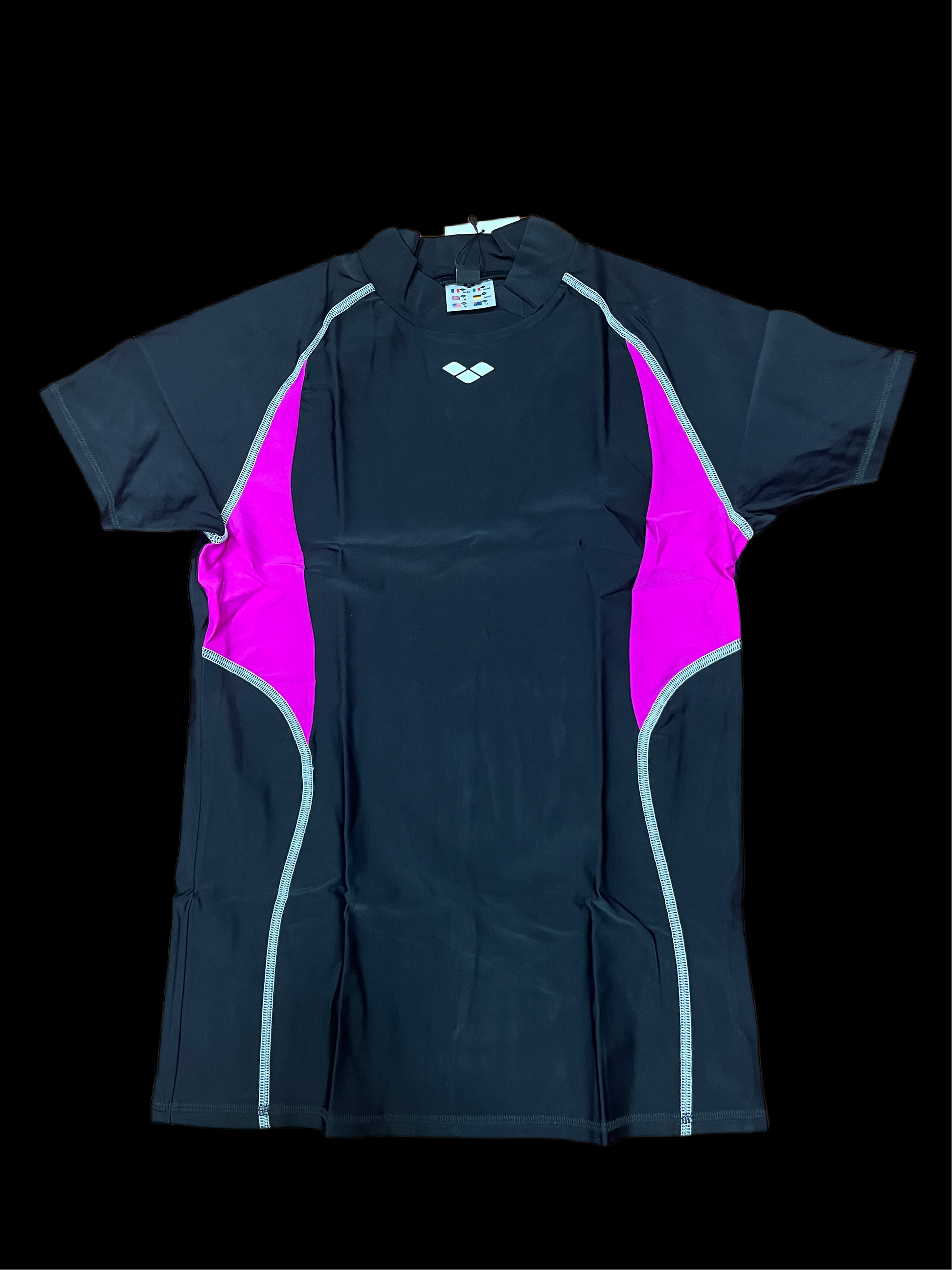 Polera UV woman t shirt black rose violet