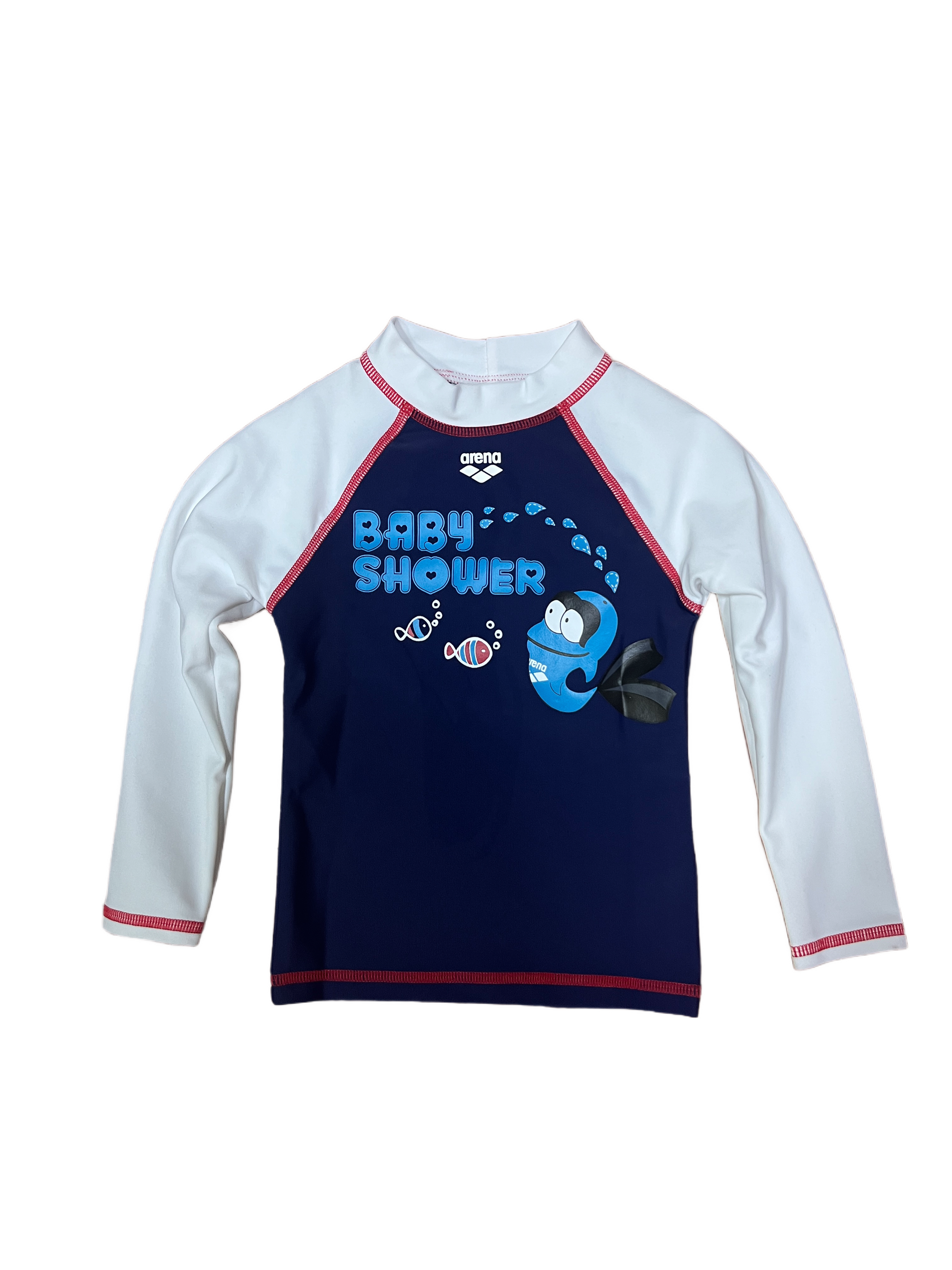 Polera UV arena tribe kids long slevees shirt navy white