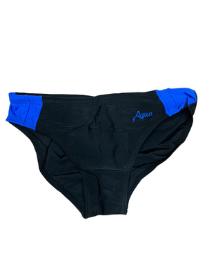 Traje baño sunga infantil Aqua negro con azul