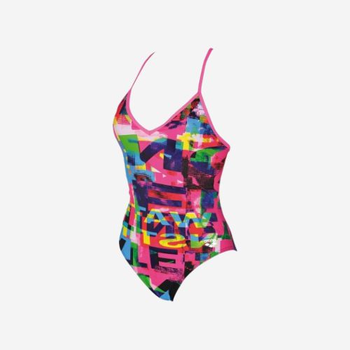 Traje baño niña arena scratchy jr One piece black freak rose