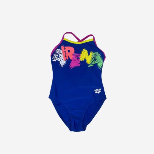Traje de baño niña arena camo kun swim tech navy